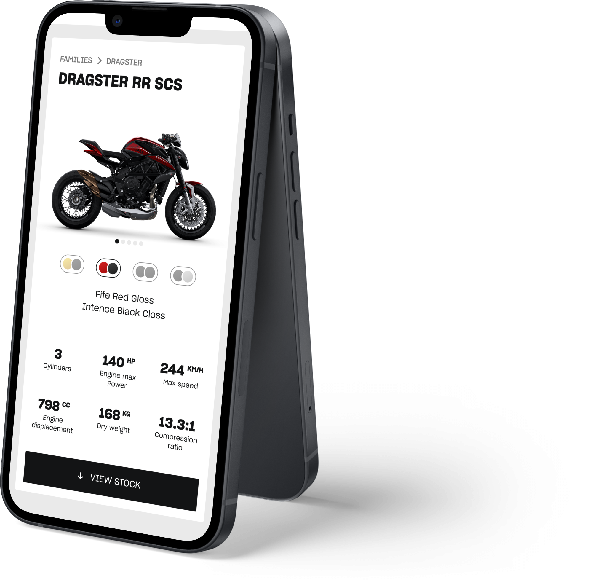 E-commerce website on a phone