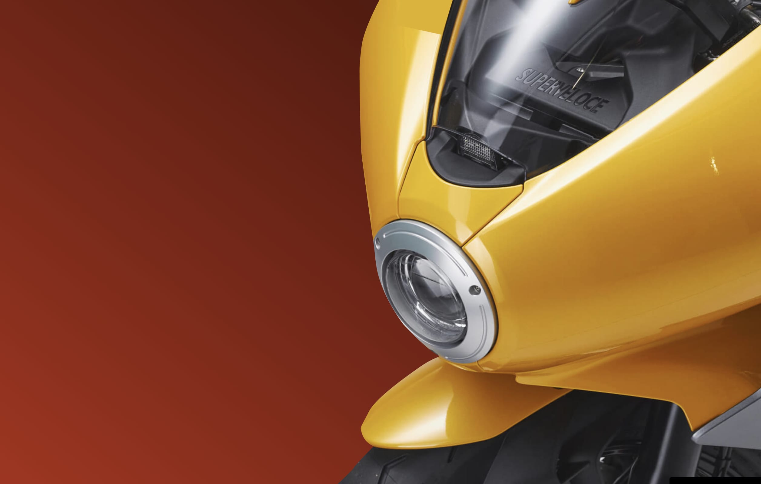 Close-up of a yellow MV Agusta motorcycle